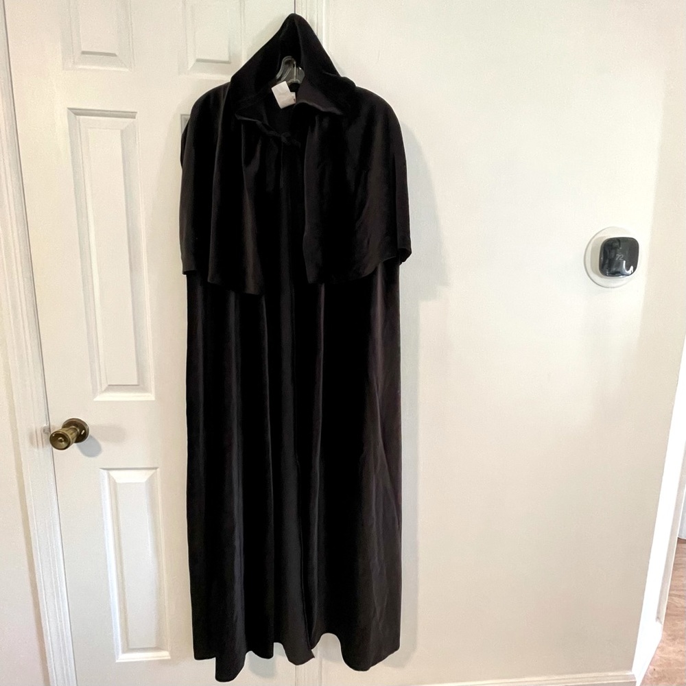 Disguise Black Hooded Cape Coat